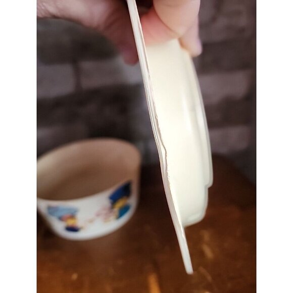 Vintage 1980's Strawberry Shortcake Deka 2 Piece Plastic Dishes Damaged As Is - Picture 4 of 7